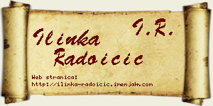 Ilinka Radoičić vizit kartica